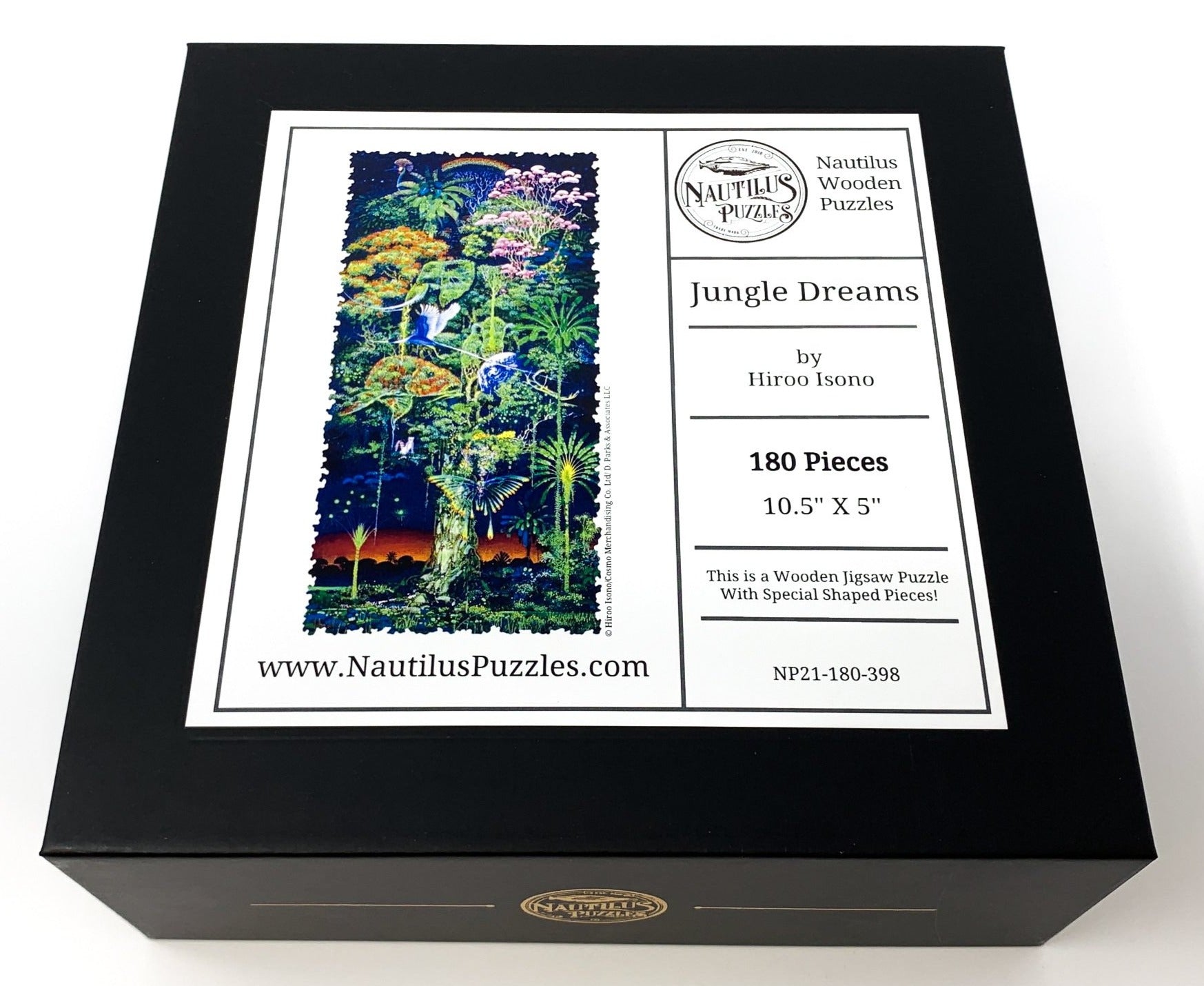 Jungle Dreams by Hiroo Isono (180 Piece Wooden Jigsaw Puzzle) - Nautilus Puzzles - Wooden Jigsaw Puzzles For Adults