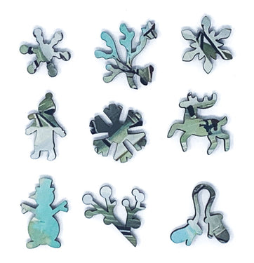 L'Hiver (Winter) (50 Piece Mini Wooden Jigsaw Puzzle) - Nautilus Puzzles - Wooden Jigsaw Puzzles For Adults