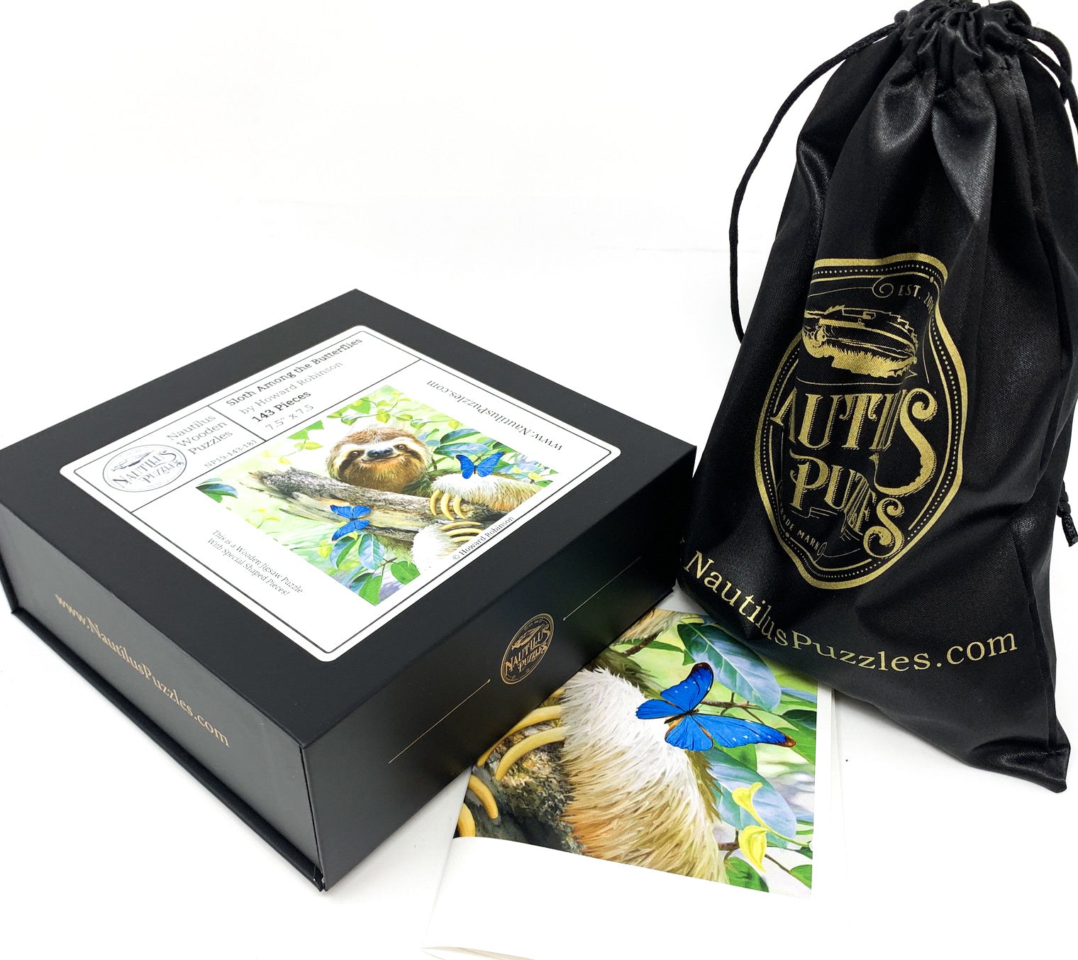 Sloth Among the Butterflies | 143 Pieces | Sloth Puzzle