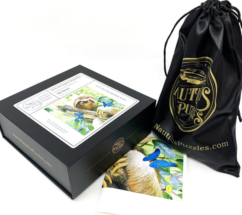 Sloth Among the Butterflies | 143 Pieces | Sloth Puzzle