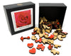 Raindrops on a Red Rose - 59 Piece Mini Valentine's Day Wooden Puzzle - Nautilus Puzzles - Wooden Jigsaw Puzzles For Adults
