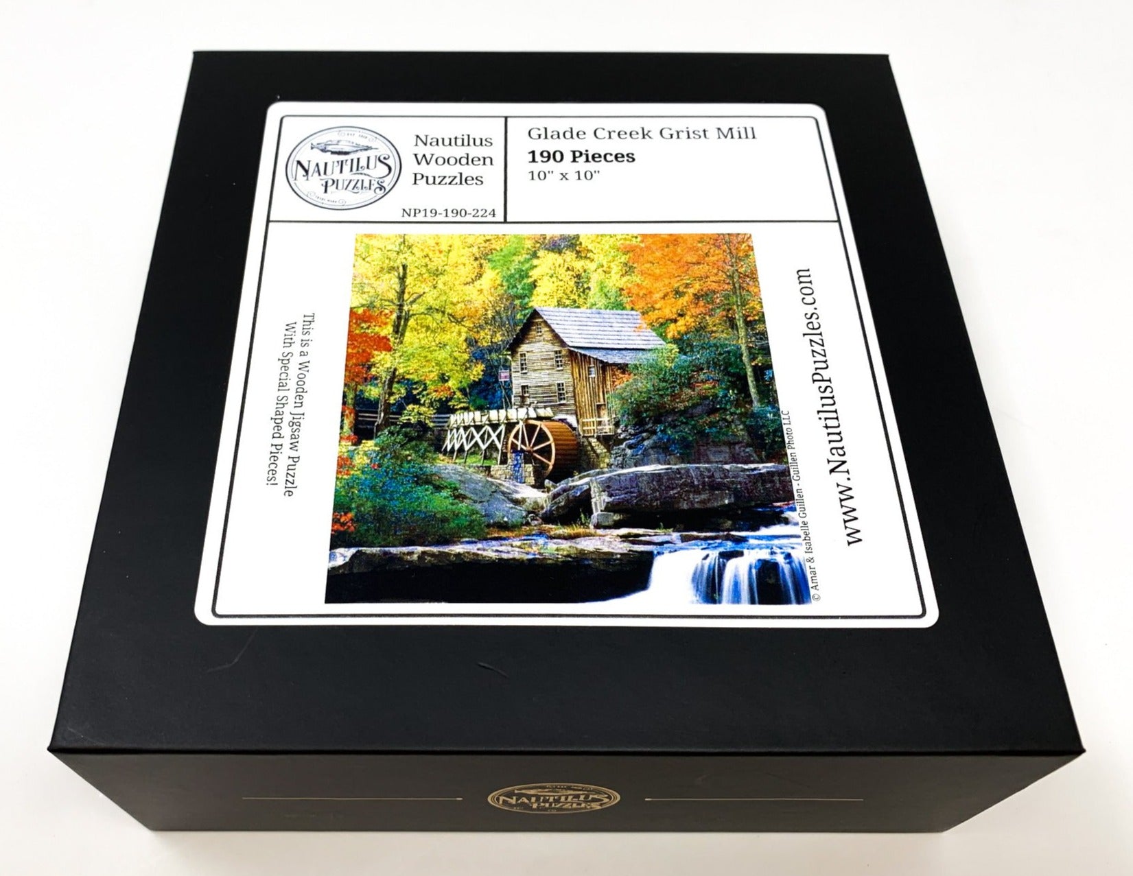Glade Creek Grist Mill (190 Piece Wooden Jigsaw Puzzle) - Nautilus Puzzles - Wooden Jigsaw Puzzles For Adults