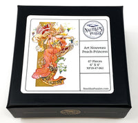 Art Nouveau Peach Princess (47 Piece Wooden Jigsaw Puzzle) - Nautilus Puzzles - Wooden Jigsaw Puzzles For Adults