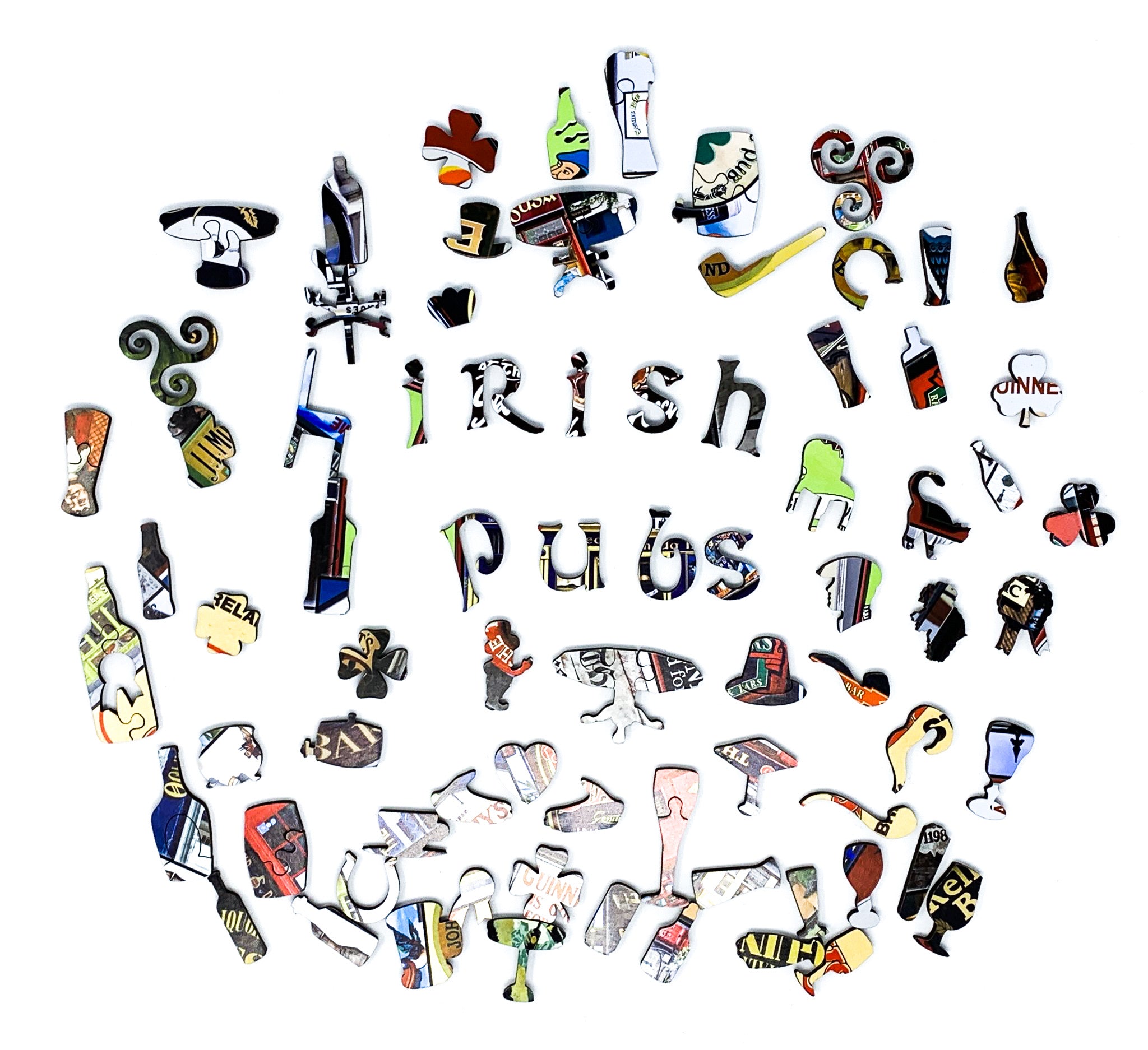 Irish Pubs (501 Piece Wooden Jigsaw Puzzle) - Nautilus Puzzles - Wooden Jigsaw Puzzles For Adults