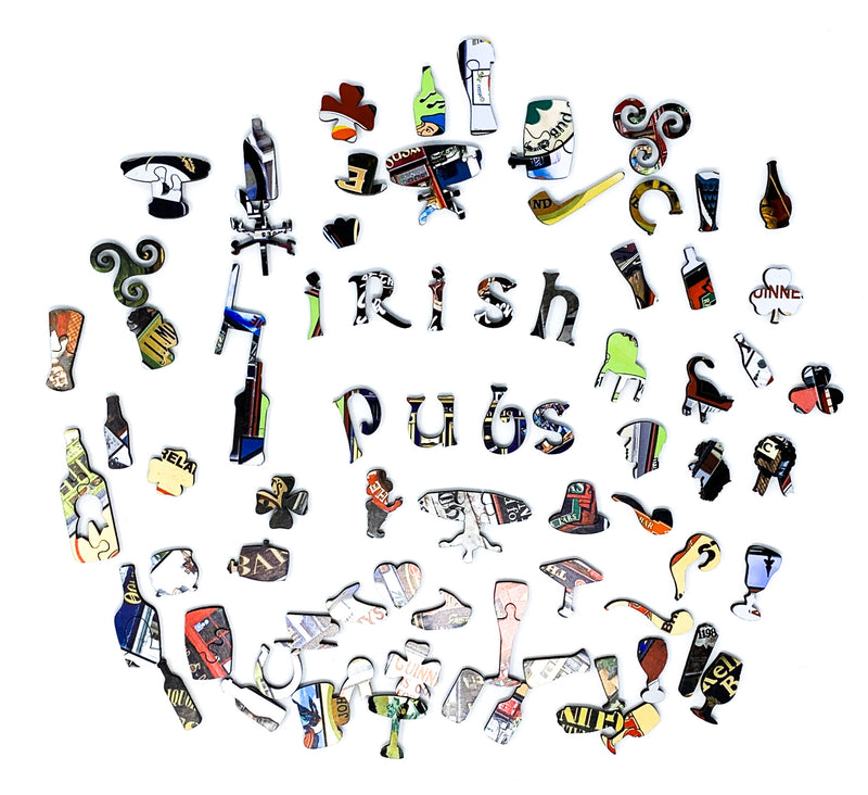 Irish Pubs (501 Piece Wooden Jigsaw Puzzle) - Nautilus Puzzles - Wooden Jigsaw Puzzles For Adults