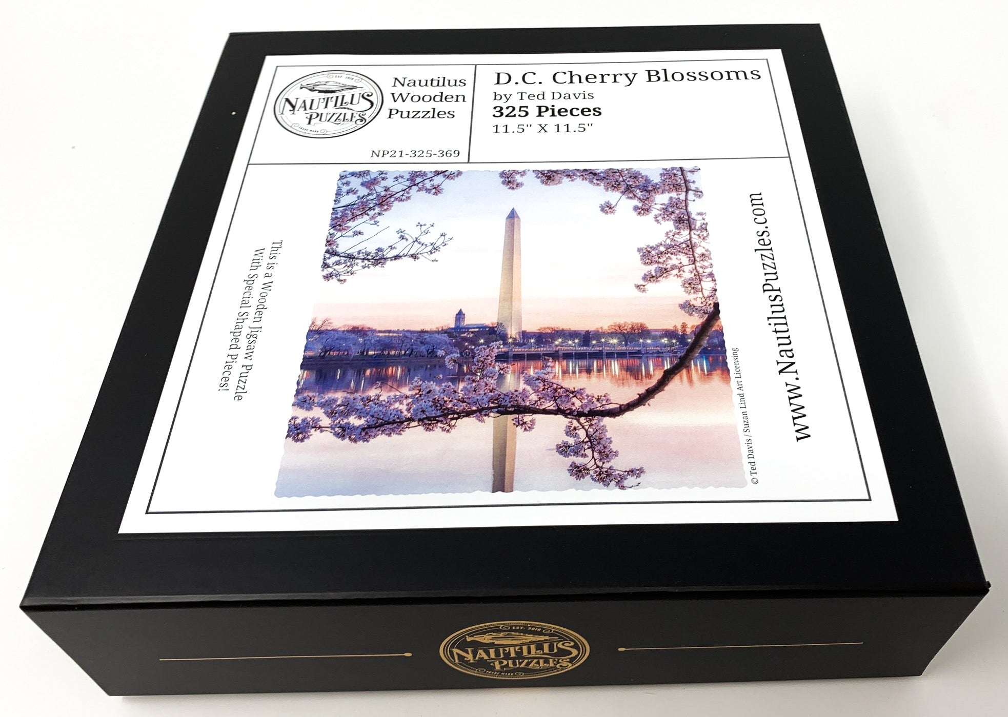 D.C. Cherry Blossoms (325 Piece Wooden Jigsaw Puzzle) - Nautilus Puzzles - Wooden Jigsaw Puzzles For Adults