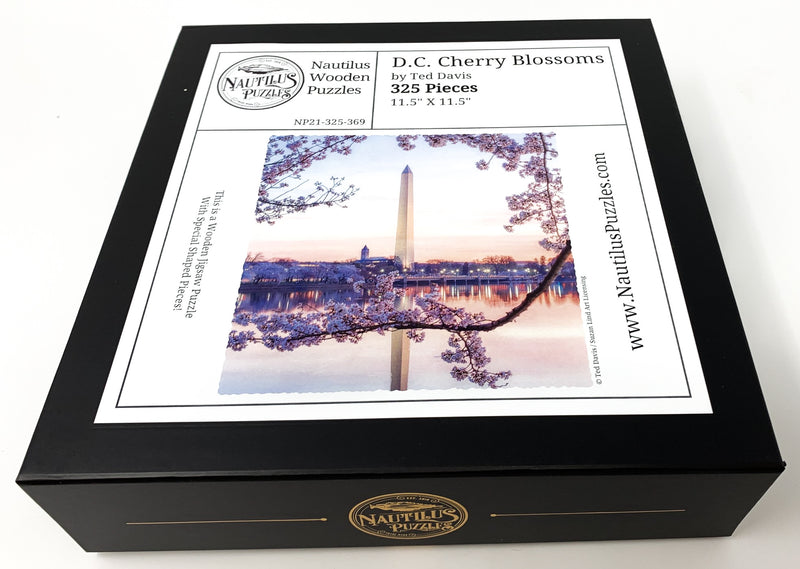 D.C. Cherry Blossoms (325 Piece Wooden Jigsaw Puzzle) - Nautilus Puzzles - Wooden Jigsaw Puzzles For Adults