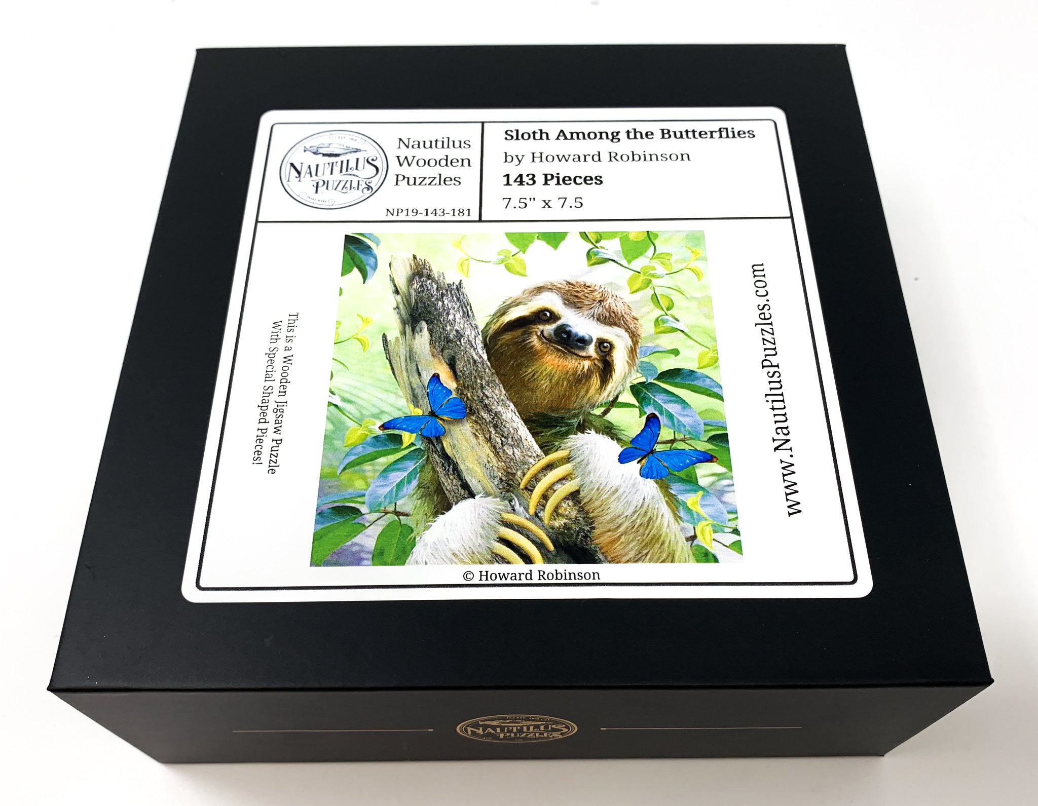 スロースです！ Sloth Among the Butterflies | 143 Pieces | Sloth Puzzle | Nautilus