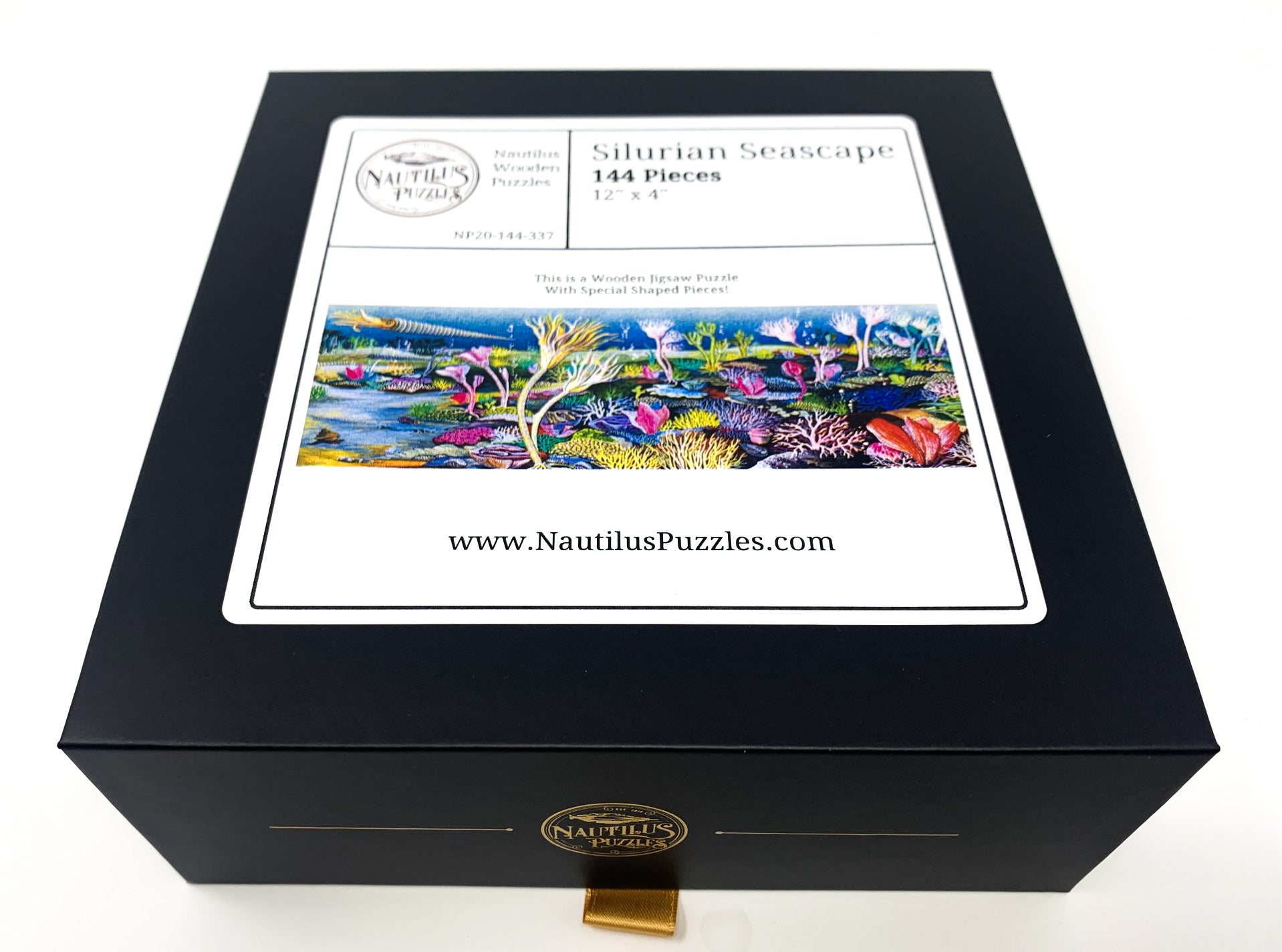 Silurian Seascape (144 Piece Wooden Jigsaw Puzzle) - Nautilus Puzzles - Wooden Jigsaw Puzzles For Adults
