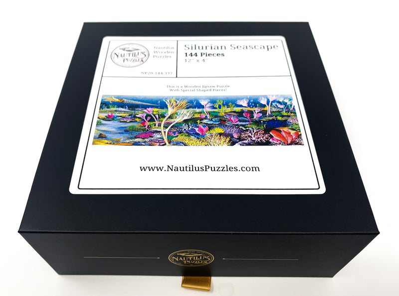 Silurian Seascape (144 Piece Wooden Jigsaw Puzzle) - Nautilus Puzzles - Wooden Jigsaw Puzzles For Adults