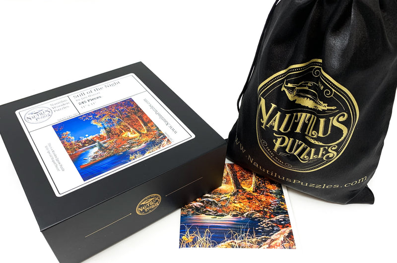 Still of the Night - 245 Piece Wooden Jigsaw Puzzle - Nautilus Puzzles - Wooden Jigsaw Puzzles For Adults