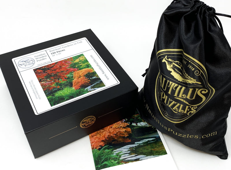 Butchart Gardens in Fall (190 Piece Fall Wooden Jigsaw Puzzle) - Nautilus Puzzles - Wooden Jigsaw Puzzles For Adults