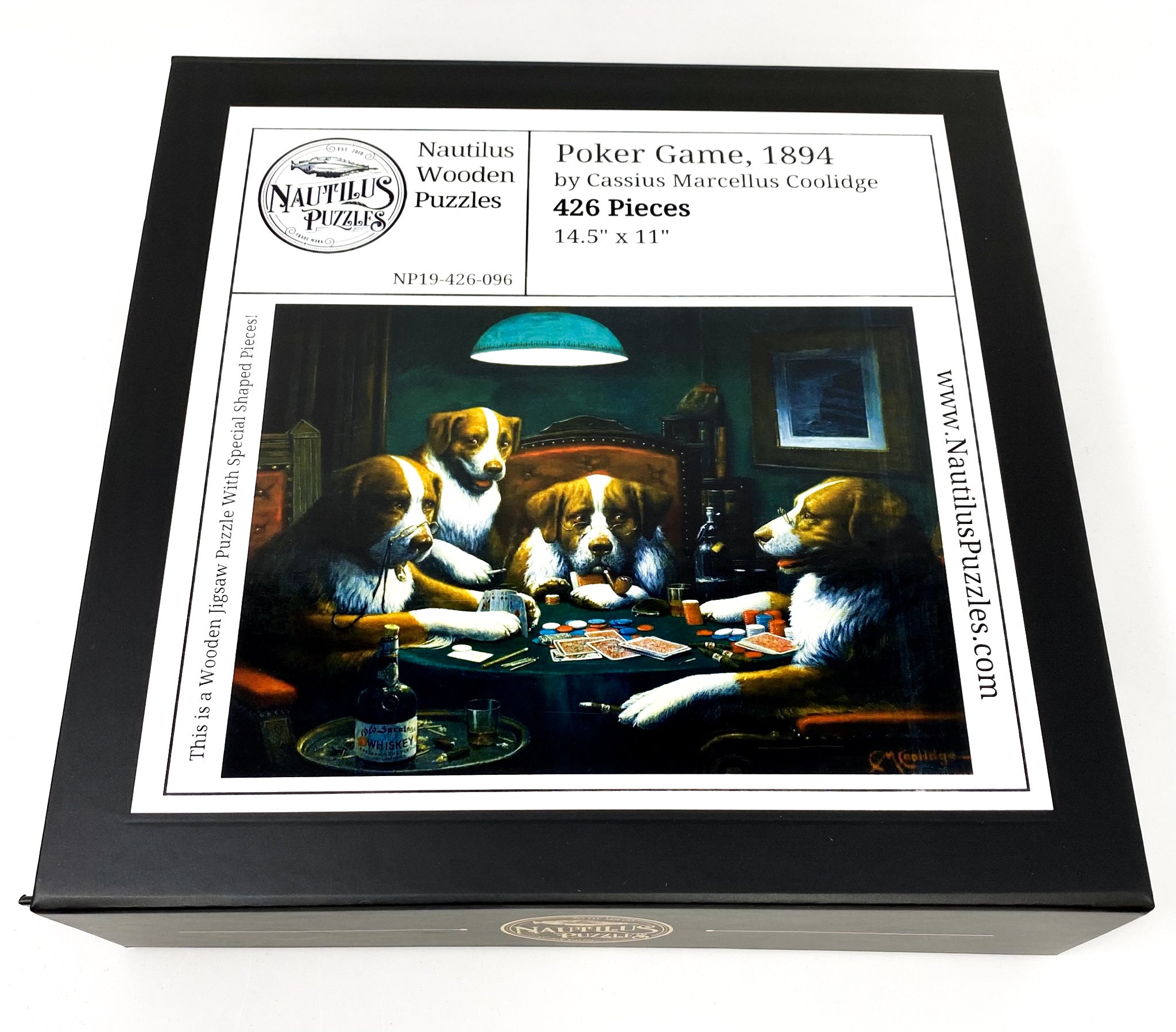 Poker Game, 1894 (426 Piece Wooden Jigsaw Puzzle) - Nautilus Puzzles - Wooden Jigsaw Puzzles For Adults
