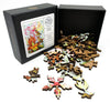 Birds & Orchids (47 Pieces) Mini Wooden Puzzle - Nautilus Puzzles - Wooden Jigsaw Puzzles For Adults