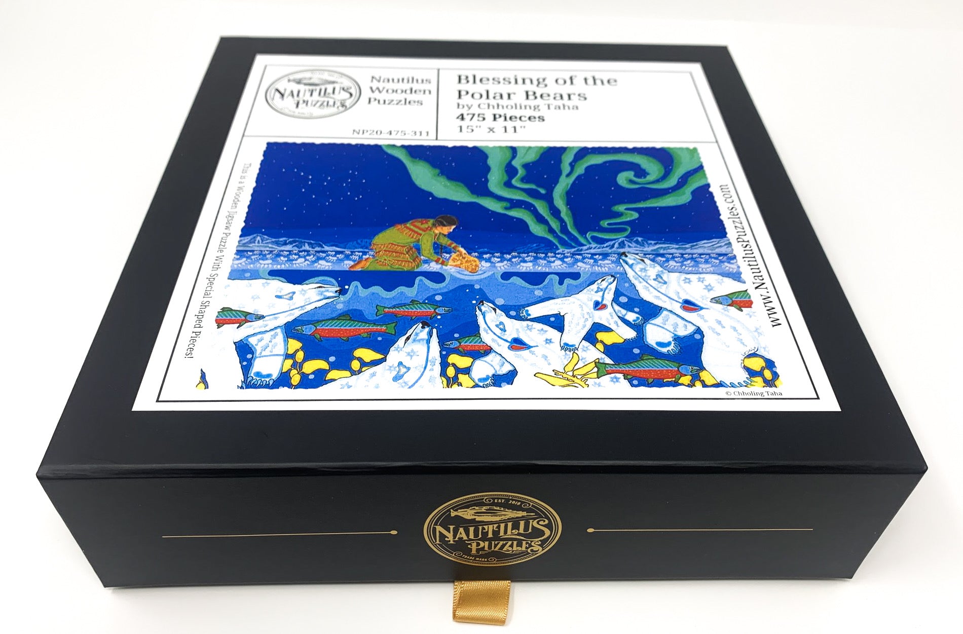 Blessing of the Polar Bears - 475 Piece Wooden Jigsaw Puzzle - Nautilus Puzzles - Wooden Jigsaw Puzzles For Adults