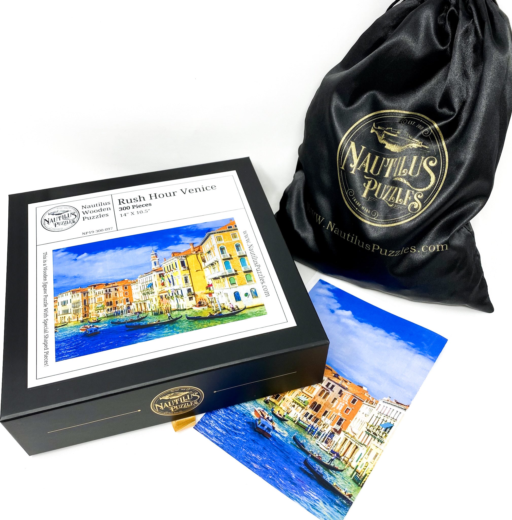 Rush Hour, Venice - 300 Piece Wooden Jigsaw Puzzle - Nautilus Puzzles - Wooden Jigsaw Puzzles For Adults