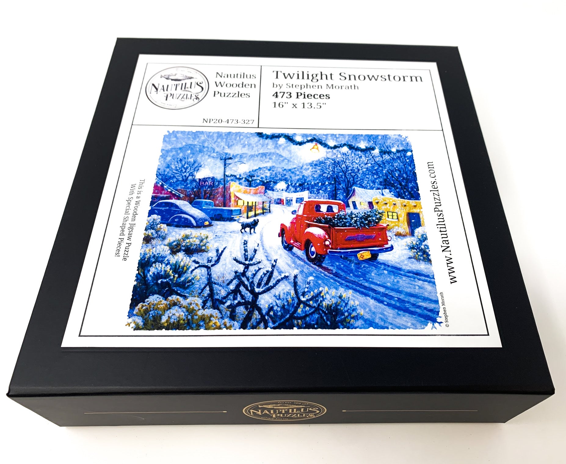 Twilight Snowstorm (473 Piece Wooden Jigsaw Puzzle) - Nautilus Puzzles - Wooden Jigsaw Puzzles For Adults
