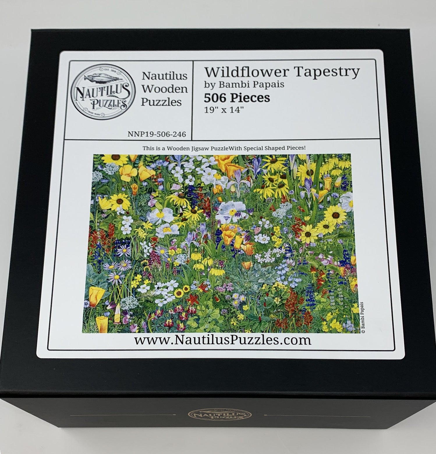 Wildflower Tapestry (506 Piece Wooden Jigsaw Puzzle) - Nautilus Puzzles - Wooden Jigsaw Puzzles For Adults