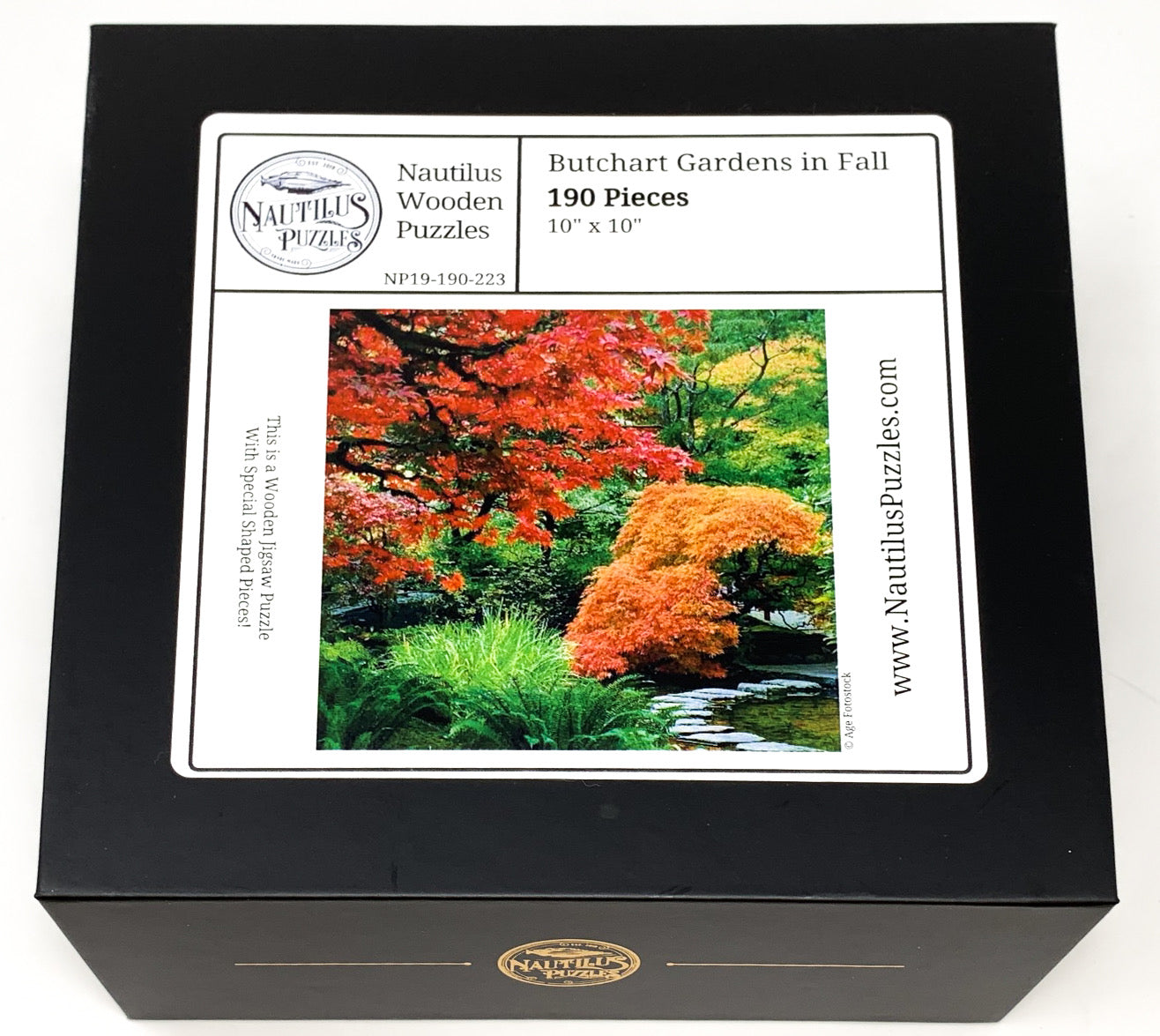 Butchart Gardens in Fall (190 Piece Fall Wooden Jigsaw Puzzle) - Nautilus Puzzles - Wooden Jigsaw Puzzles For Adults