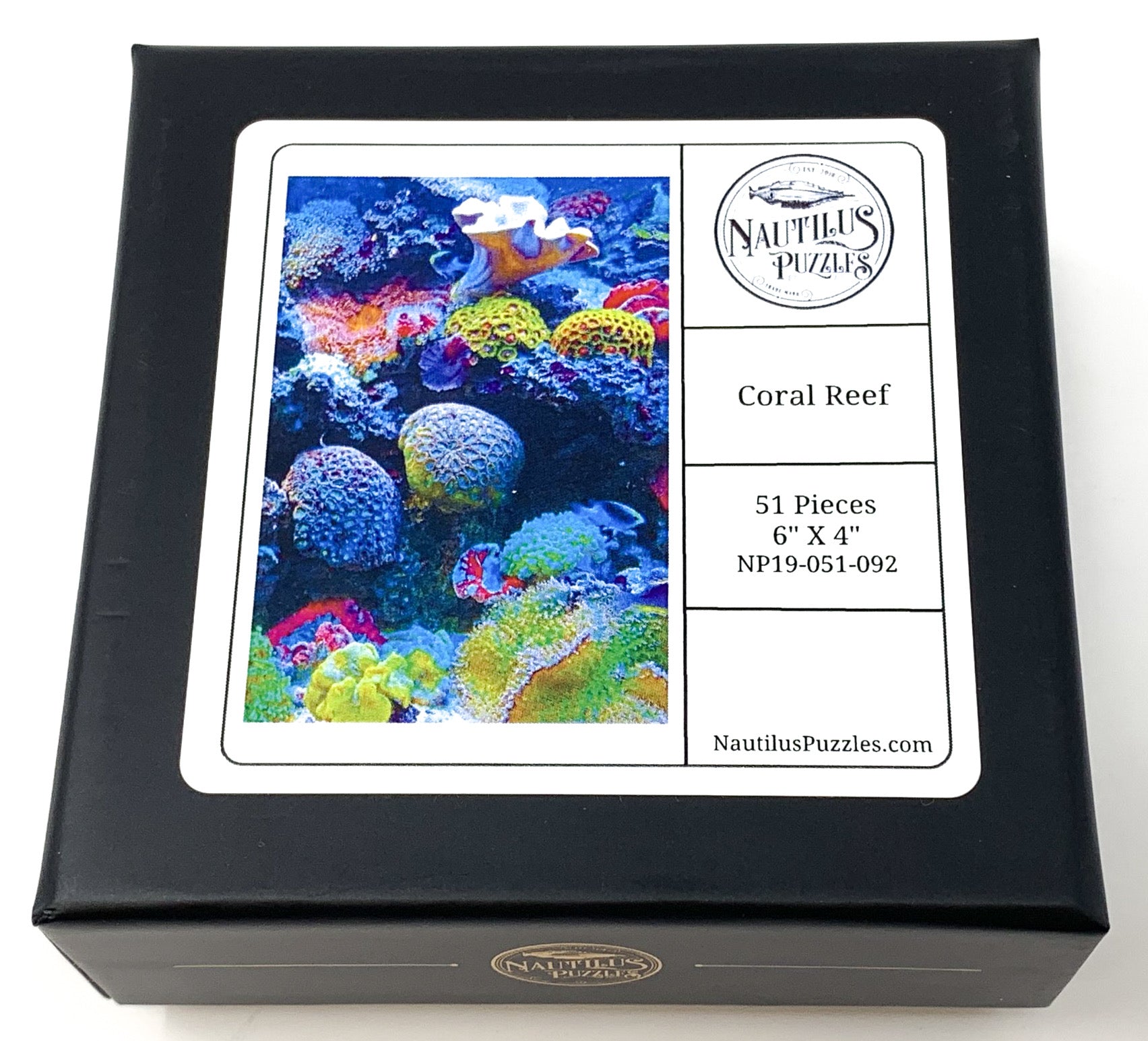 Coral Reef (51 Piece Mini Ocean Wooden Jigsaw Puzzle) - Nautilus Puzzles - Wooden Jigsaw Puzzles For Adults