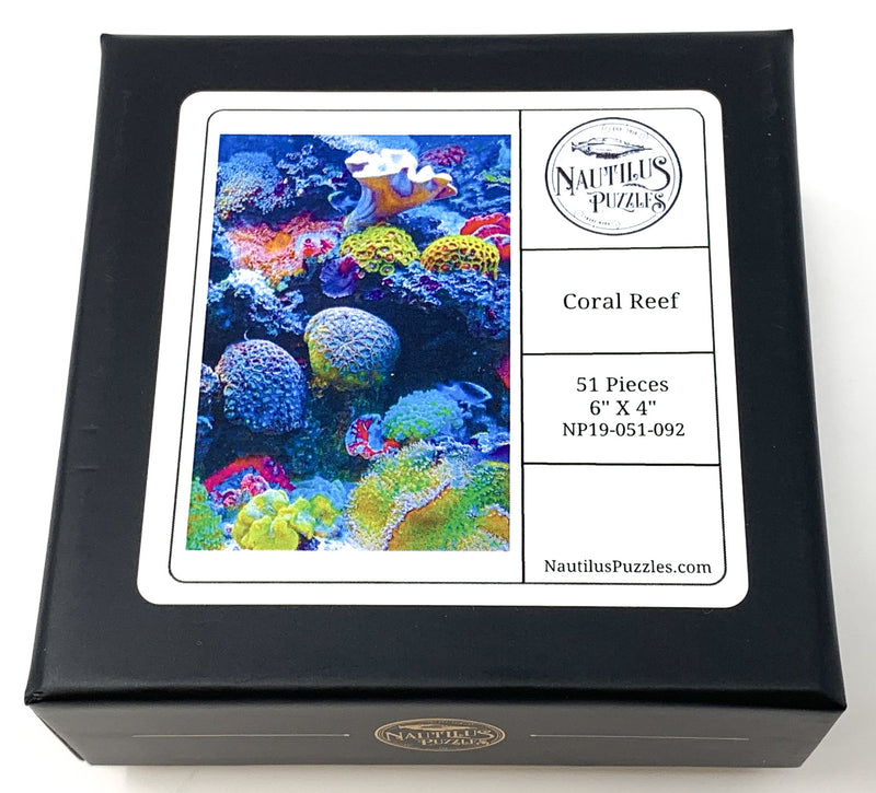 Coral Reef (51 Piece Mini Ocean Wooden Jigsaw Puzzle) - Nautilus Puzzles - Wooden Jigsaw Puzzles For Adults