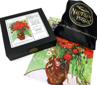 Vase with Red Poppies and Daisies, 1890 by Van Gogh (120 Piece Wooden Jigsaw Puzzle) - Nautilus Puzzles - Wooden Jigsaw Puzzles For Adults