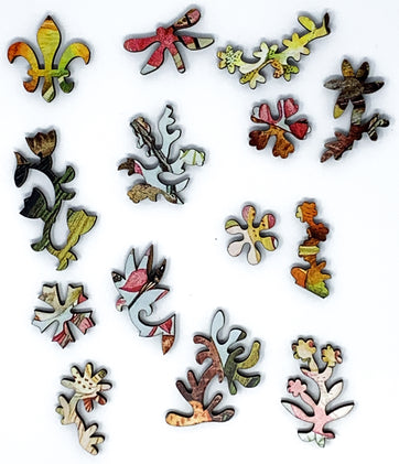 Birds & Orchids (122 Piece Adult Wooden Jigsaw Puzzle) - Nautilus Puzzles - Wooden Jigsaw Puzzles For Adults