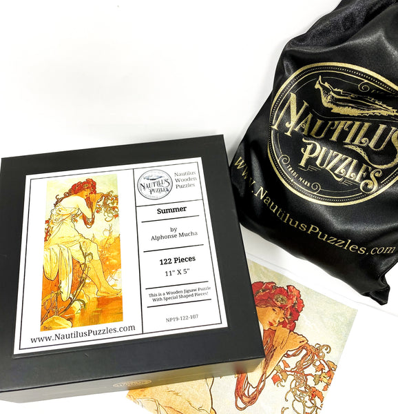 Puzzle 1000 Pezzi Alphonse Mucha – Giovane Pittrice, Poster Incluso, Rilassante