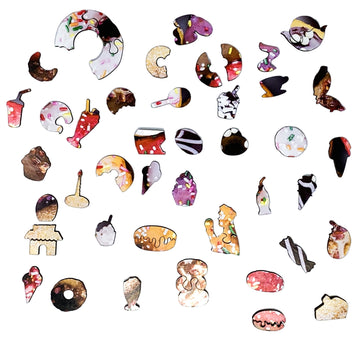 Donut Go Breakin' My Heart (186 Piece Wooden Jigsaw Puzzle) - Nautilus Puzzles - Wooden Jigsaw Puzzles For Adults