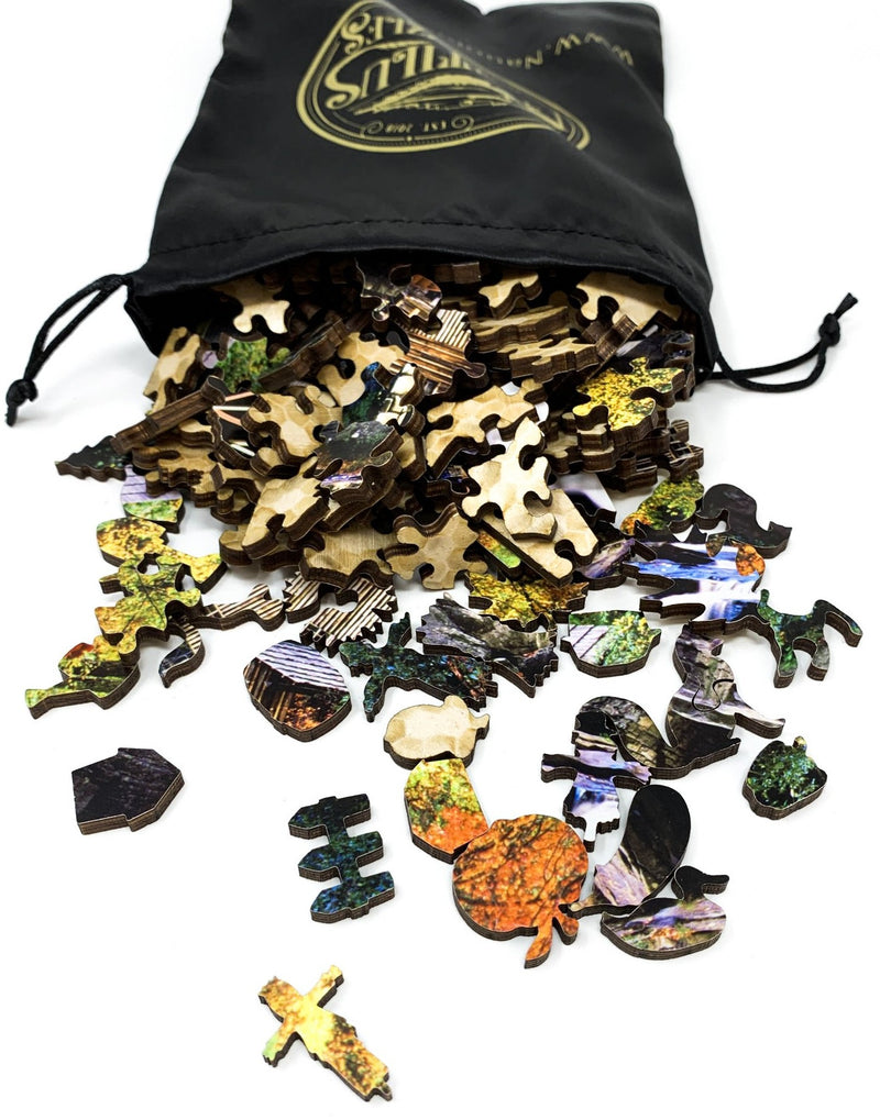 Glade Creek Grist Mill (190 Piece Wooden Jigsaw Puzzle) - Nautilus Puzzles - Wooden Jigsaw Puzzles For Adults
