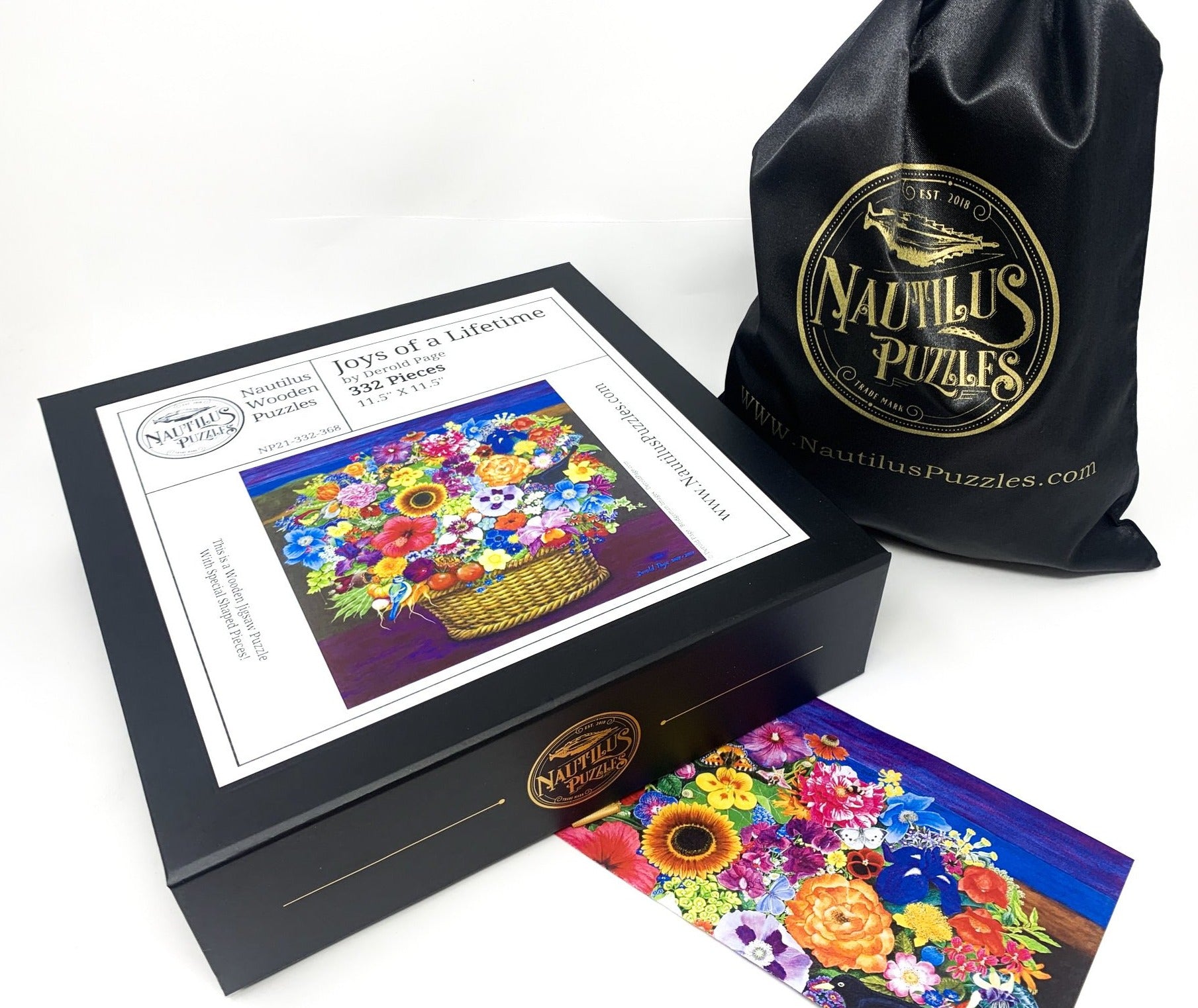 Joys of a Lifetime (332 Piece Flower Wooden Jigsaw Puzzle) - Nautilus Puzzles - Wooden Jigsaw Puzzles For Adults