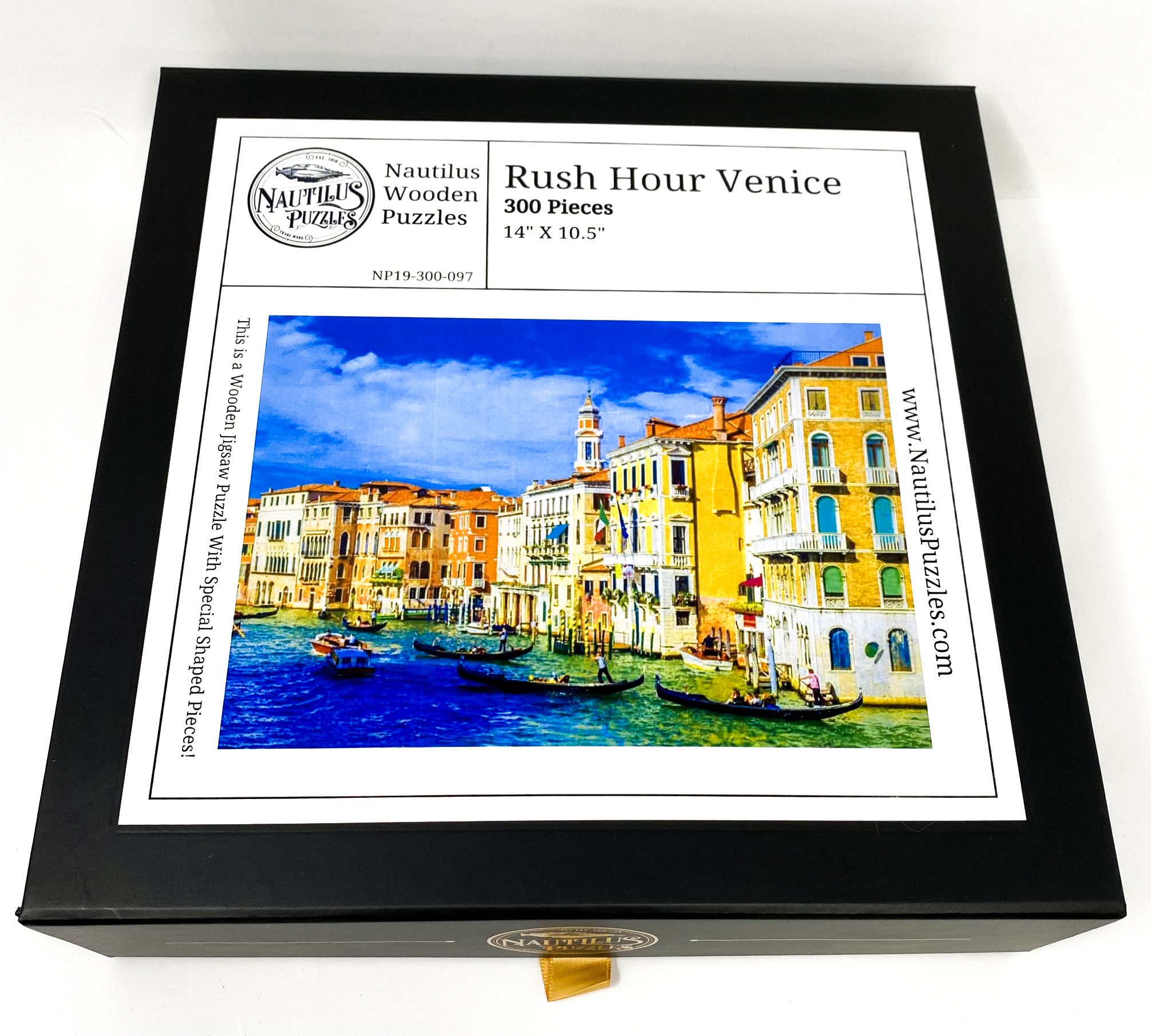 Rush Hour, Venice - 300 Piece Wooden Jigsaw Puzzle - Nautilus Puzzles - Wooden Jigsaw Puzzles For Adults