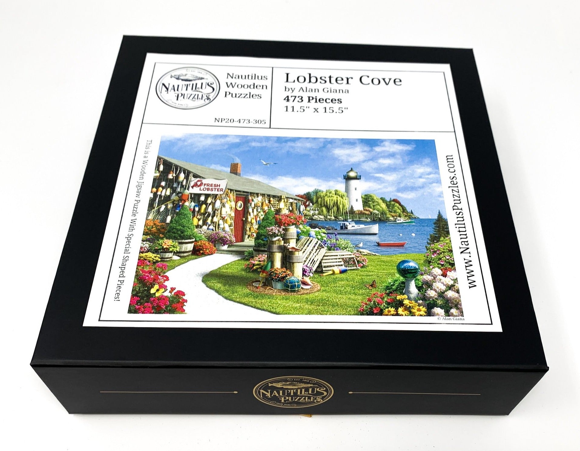 Lobster Cove (473 Piece Wooden Jigsaw Puzzle) - Nautilus Puzzles - Wooden Jigsaw Puzzles For Adults
