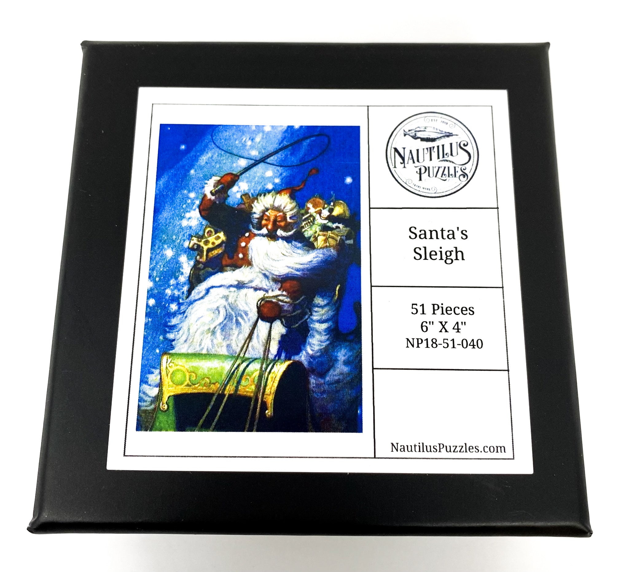 Santa's Sleigh (51 Pieces) Mini Christmas Jigsaw Puzzle | Nautilus