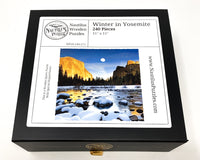 Winter in Yosemite - 240 Piece Wooden Jigsaw Puzzle - Nautilus Puzzles - Wooden Jigsaw Puzzles For Adults