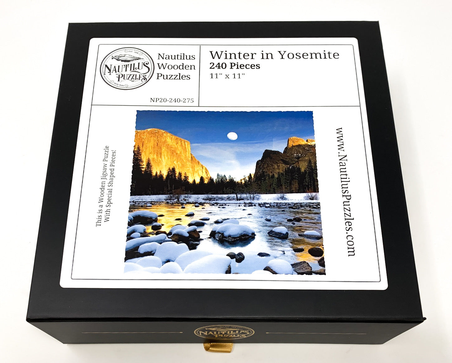 Winter in Yosemite - 240 Piece Wooden Jigsaw Puzzle - Nautilus Puzzles - Wooden Jigsaw Puzzles For Adults