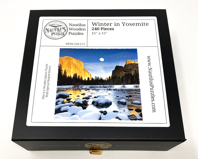 Winter in Yosemite - 240 Piece Wooden Jigsaw Puzzle - Nautilus Puzzles - Wooden Jigsaw Puzzles For Adults