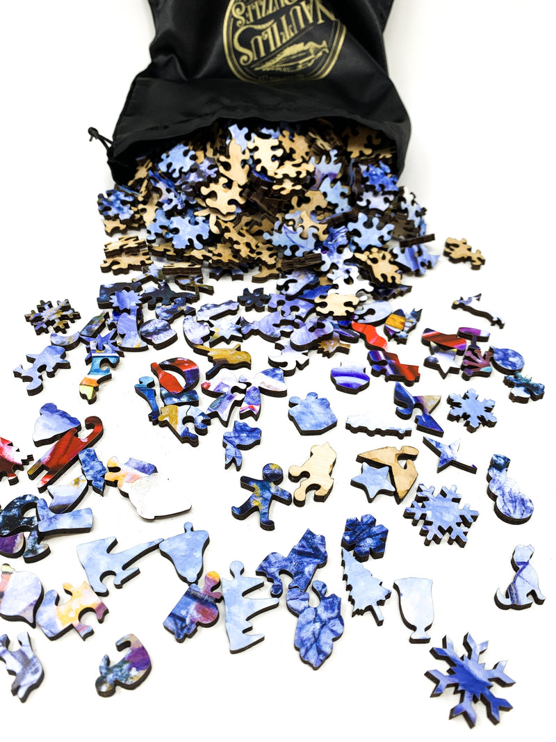 Twilight Snowstorm (473 Piece Wooden Jigsaw Puzzle) - Nautilus Puzzles - Wooden Jigsaw Puzzles For Adults