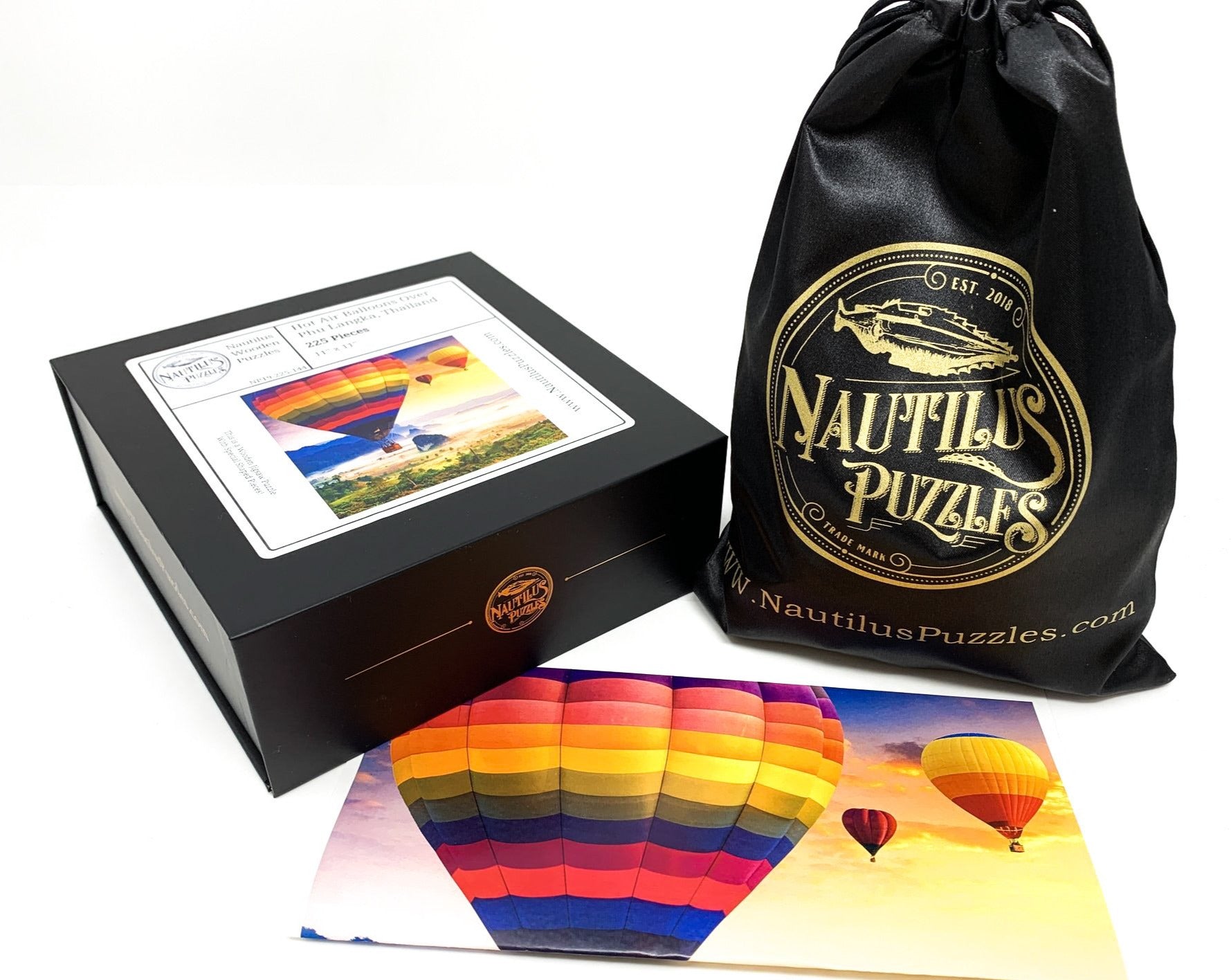 Hot Air Balloons Over Phu Langka, Thailand - 225 Piece Wooden