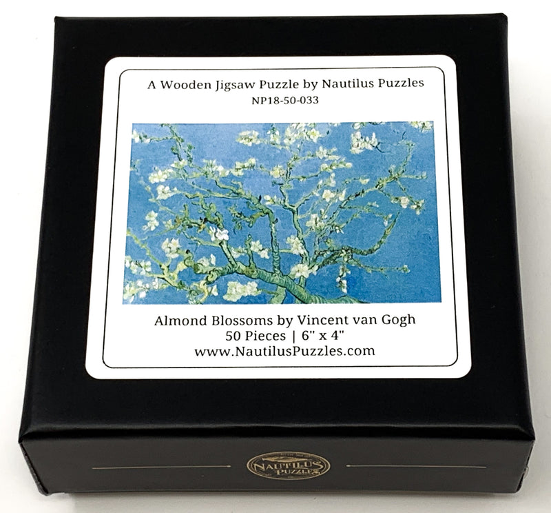 Almond Blossoms by Vincent Van Gogh (50 Piece Wooden Jigsaw Puzzle) - Nautilus Puzzles - Wooden Jigsaw Puzzles For Adults