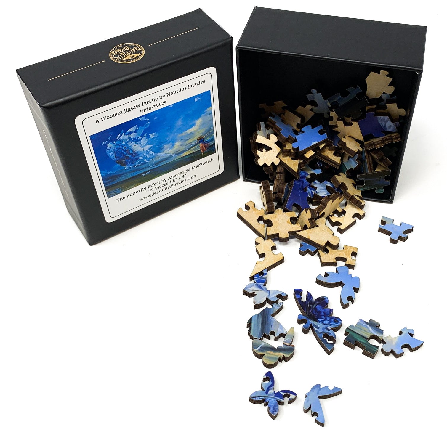 The Butterfly Effect (77 Pieces) Mini Wooden Puzzle | Nautilus Puzzles