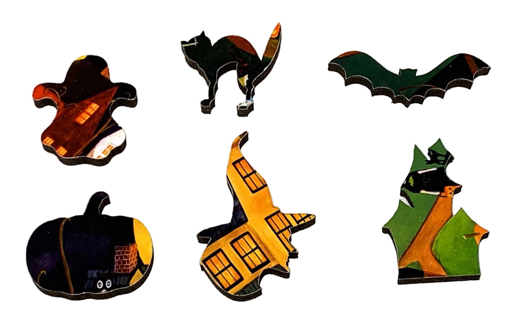Trick or Treat, 50 Piece Mini Halloween Wooden Jigsaw Puzzle