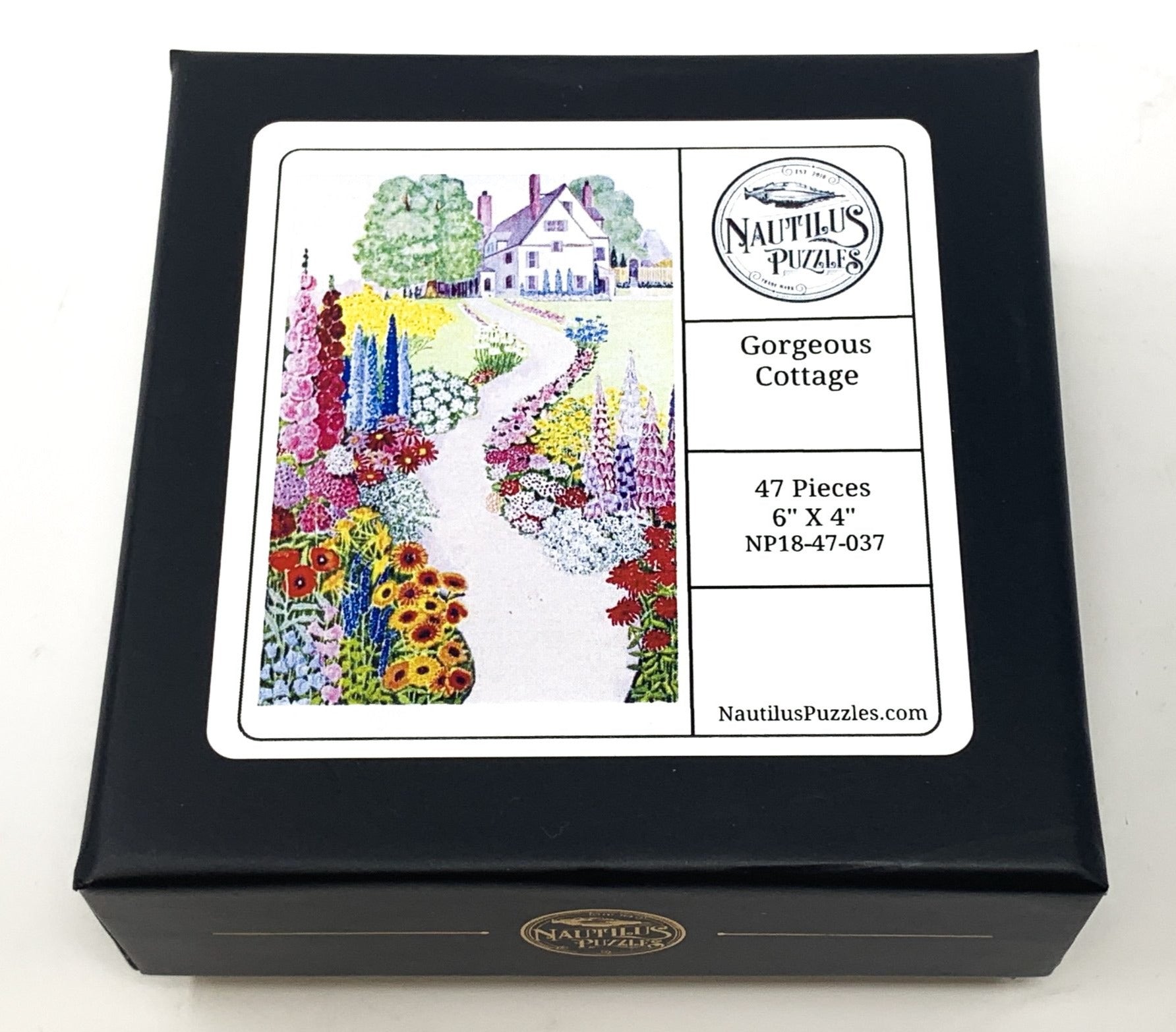 Gorgeous Cottage (47 Pieces) Mini Wooden Jigsaw Puzzle - Nautilus Puzzles - Wooden Jigsaw Puzzles For Adults