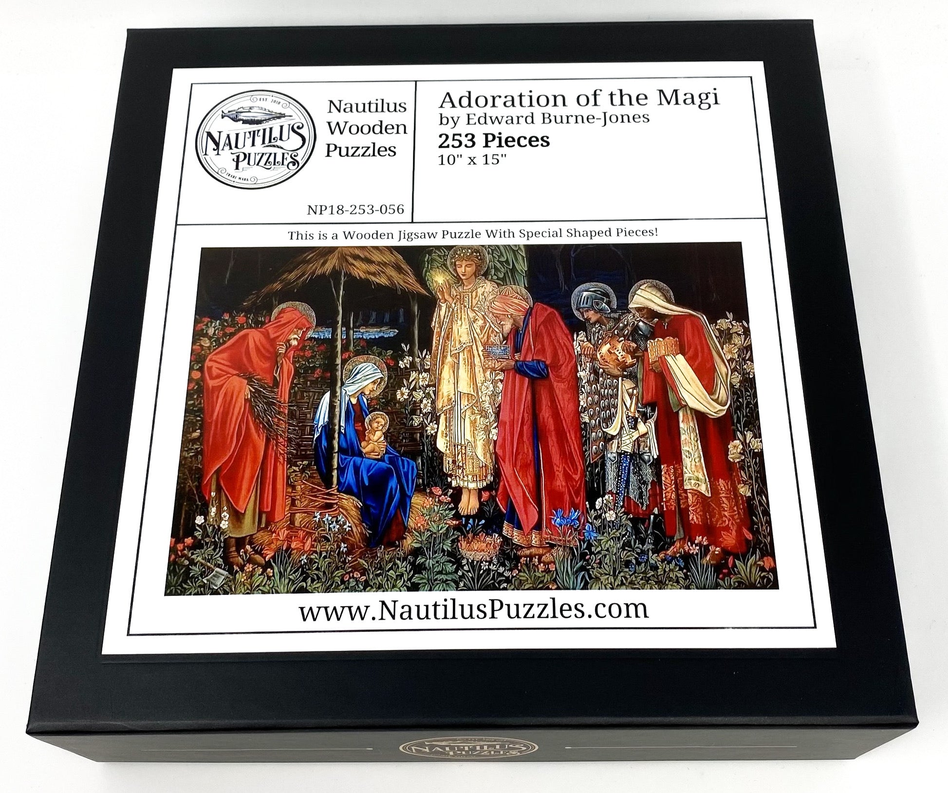 Adoration Of The Magi (253 Pieces) Wooden Christmas Jigsaw Puzzle - Nautilus Puzzles - Wooden Jigsaw Puzzles For Adults