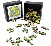 Look Who's Hiding (50 Piece Mini Wooden Jigsaw Puzzle) - Nautilus Puzzles - Wooden Jigsaw Puzzles For Adults