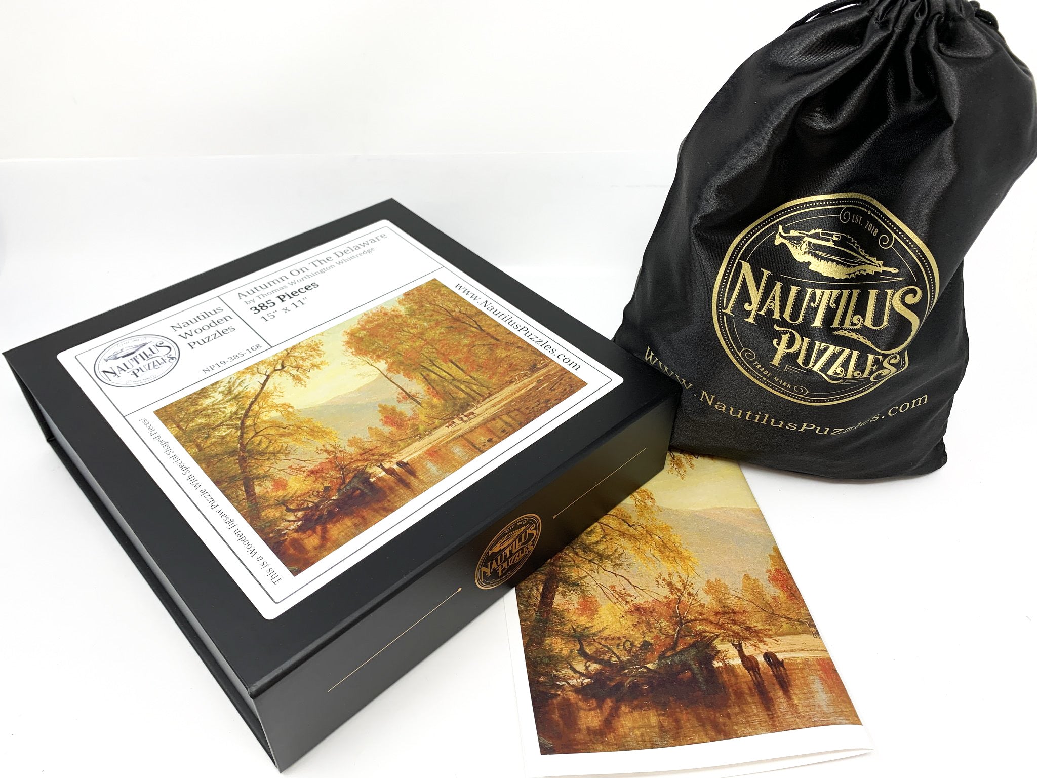 Autumn on the Delaware (385 Piece Autumn Wooden Jigsaw Puzzle) - Nautilus Puzzles - Wooden Jigsaw Puzzles For Adults