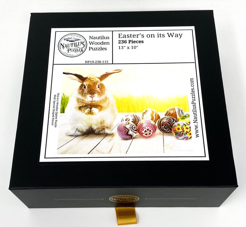 Easter's on it's Way - 236 Piece Easter Wooden Jigsaw Puzzle - Nautilus Puzzles - Wooden Jigsaw Puzzles For Adults