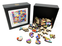 Hearts (59 Piece Mini Wooden Jigsaw Puzzle) - Nautilus Puzzles - Wooden Jigsaw Puzzles For Adults