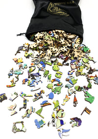 Vintage Golf Posters (501 Piece Wooden Jigsaw Puzzle) - Nautilus Puzzles - Wooden Jigsaw Puzzles For Adults