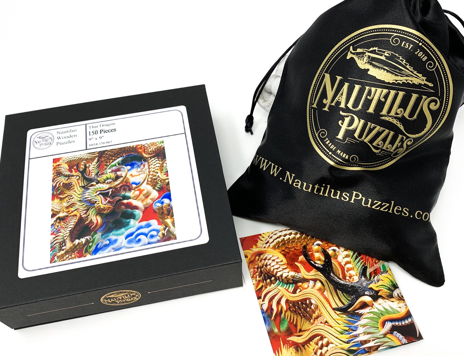 Thai Dragon (150 Piece Wooden Jigsaw Puzzle) - Nautilus Puzzles - Wooden Jigsaw Puzzles For Adults